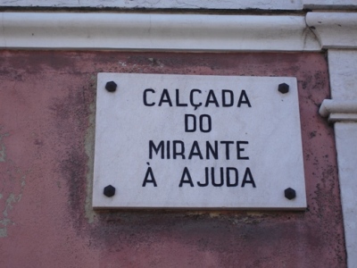 Calçada do Mirante à Ajuda - Placa Tipo II (Foto: Sérgio Dias)